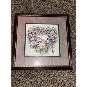 Home interior wreath with birds picture